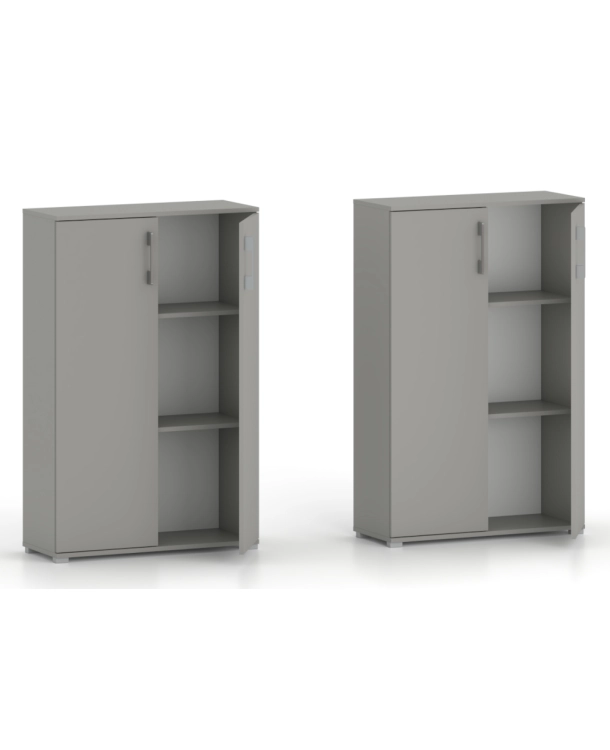 Regał komoda biurowa Pola 2D 110 x 80 cm Szary Arktyczny